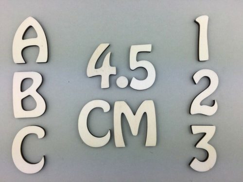 OB3 4,5 cm natúr betűk, számok