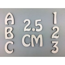 OB3 1,5 cm natúr betűk, számok