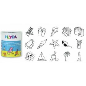   HEYDA 15 darabos, holiday fa pecsétnyomó + fekete bély.párna